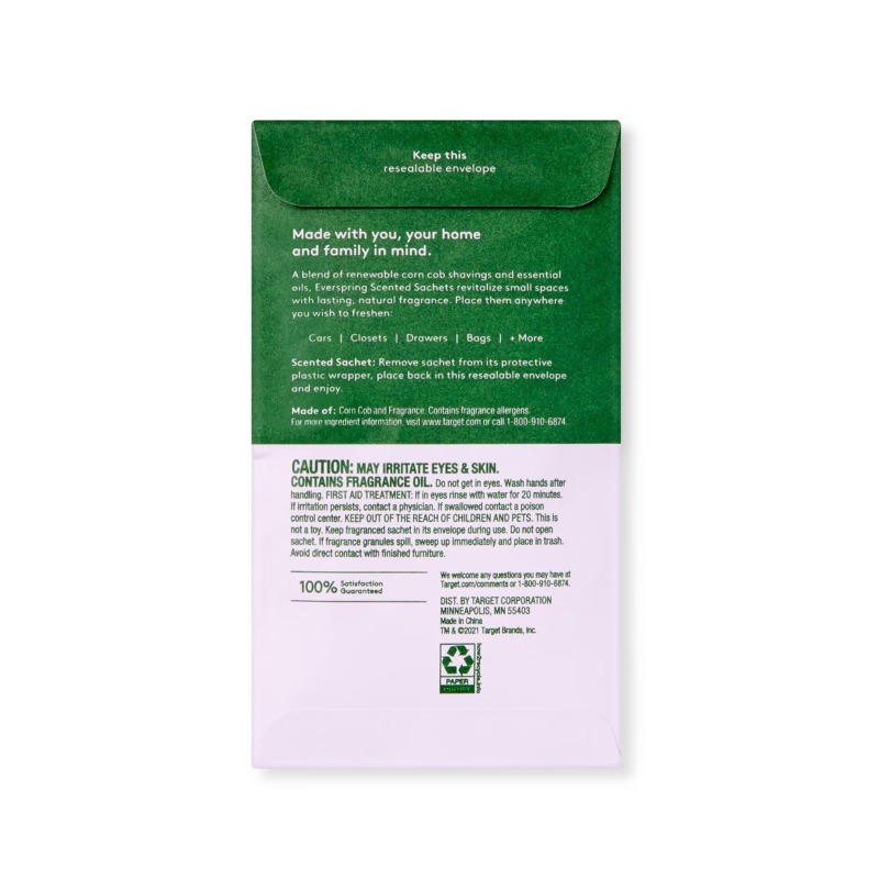 Sachet désodorisant parfumé à  - Home Fragrance Bergamot avis et prix