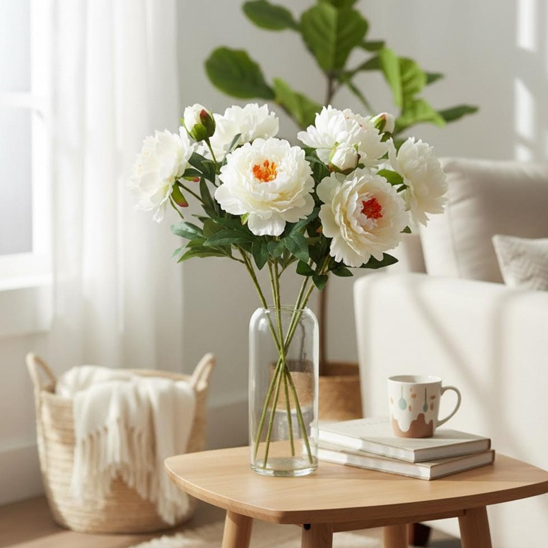 4 pièces de pivoines simulées, - Home Fragrance Edg avis et prix
