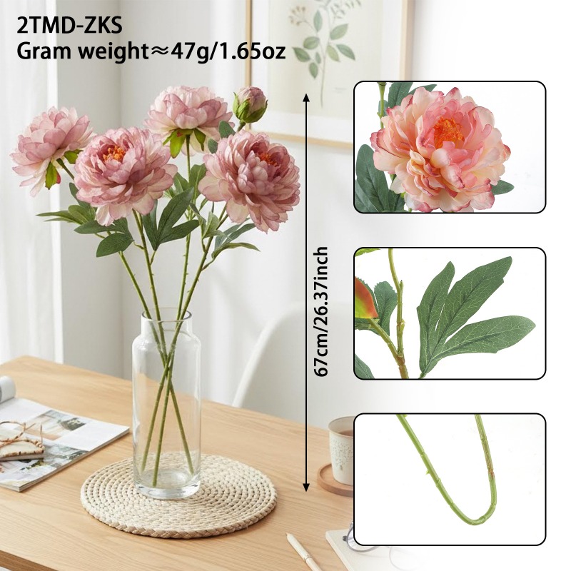 4 pièces de pivoines simulées, - Home Fragrance Edg avis et prix